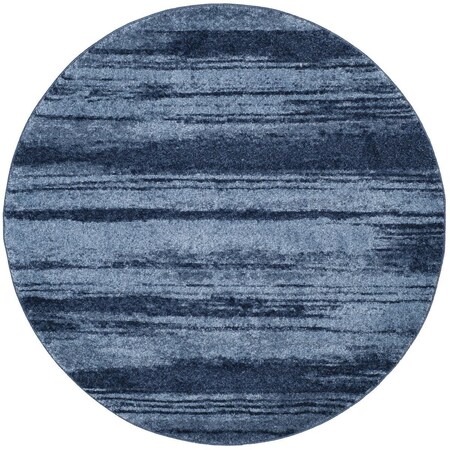 Safavieh Retro Power Loomed Round Rugs; Light Blue & Blue - 6 x 6 ft. RET2693-6065-6R